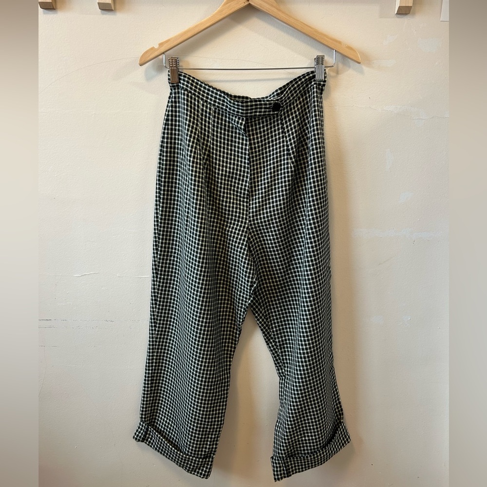 Green Plaid Trouser Pants (Vintage)